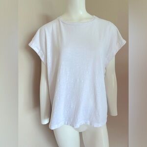 Anthropologie t.la 100% Cotton White Sleeveless Tee T-Shirt Size Medium